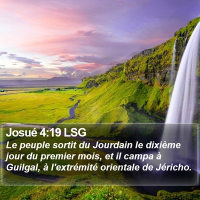 Josué 4:19 LSG Bible Verse Image