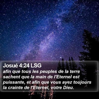Josué 4:24 LSG Bible Verse Image