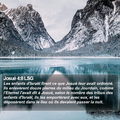 Josué 4:8 LSG Bible Verse Image