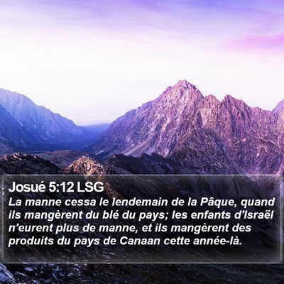 Josué 5:12 LSG Bible Verse Image