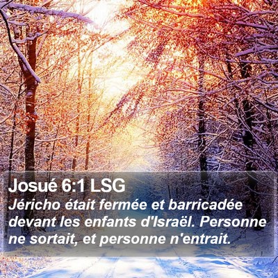 Josué 6:1 LSG Bible Verse Image