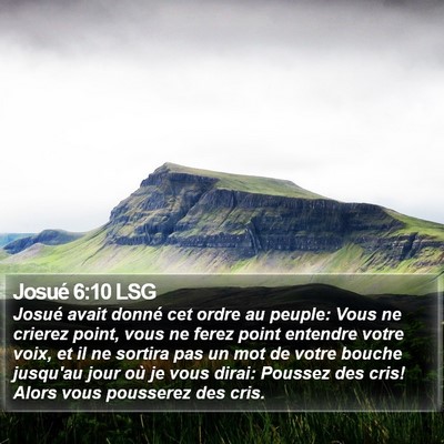 Josué 6:10 LSG Bible Verse Image