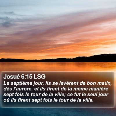 Josué 6:15 LSG Bible Verse Image