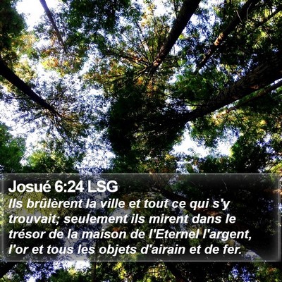 Josué 6:24 LSG Bible Verse Image