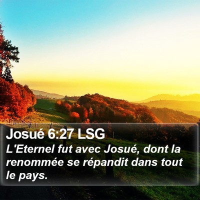 Josué 6:27 LSG Bible Verse Image