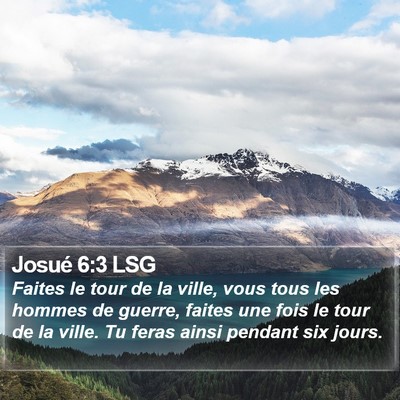 Josué 6:3 LSG Bible Verse Image