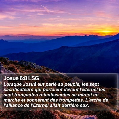 Josué 6:8 LSG Bible Verse Image