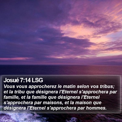 Josué 7:14 LSG Bible Verse Image