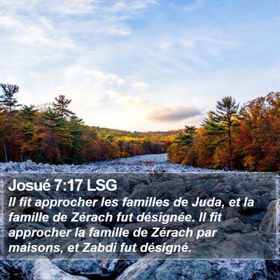 Josué 7:17 LSG Bible Verse Image