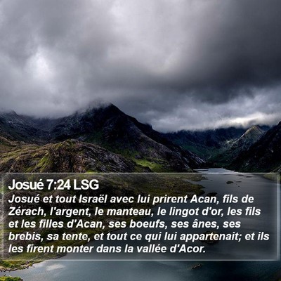 Josué 7:24 LSG Bible Verse Image