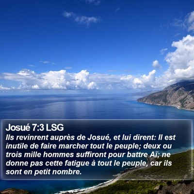 Josué 7:3 LSG Bible Verse Image