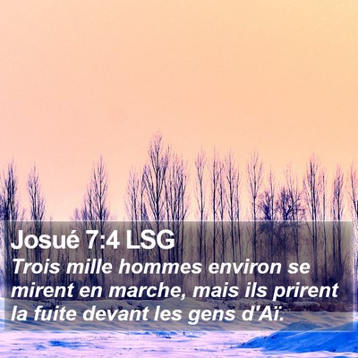 Josué 7:4 LSG Bible Verse Image