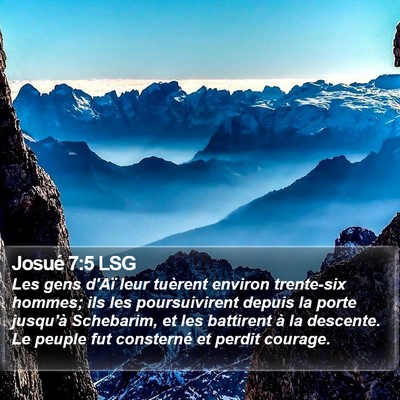 Josué 7:5 LSG Bible Verse Image