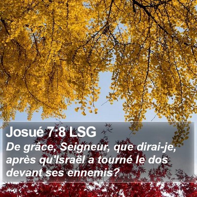 Josué 7:8 LSG Bible Verse Image