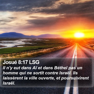 Josué 8:17 LSG Bible Verse Image