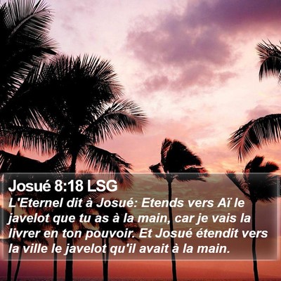 Josué 8:18 LSG Bible Verse Image