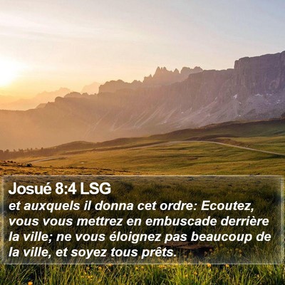 Josué 8:4 LSG Bible Verse Image