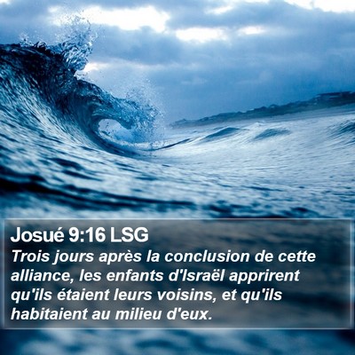 Josué 9:16 LSG Bible Verse Image