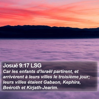 Josué 9:17 LSG Bible Verse Image