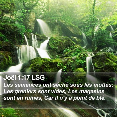 Joël 1:17 LSG Bible Verse Image