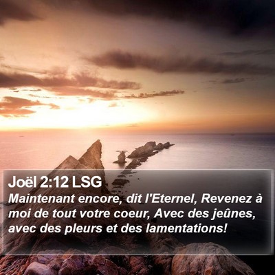 Joël 2:12 LSG Bible Verse Image