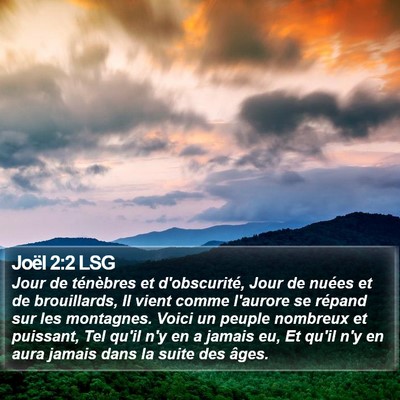 Joël 2:2 LSG Bible Verse Image