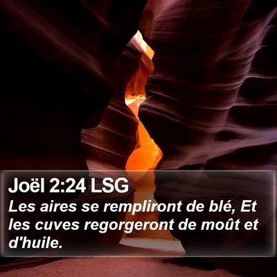 Joël 2:24 LSG Bible Verse Image
