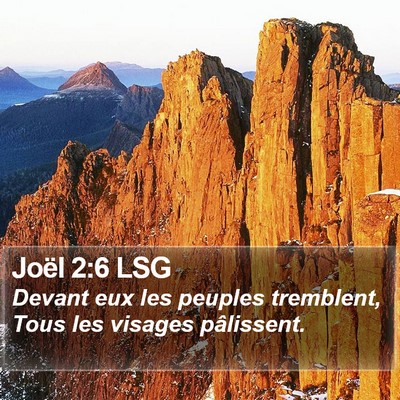 Joël 2:6 LSG Bible Verse Image