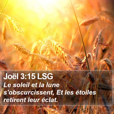 Joël 3:15 LSG Bible Verse Image