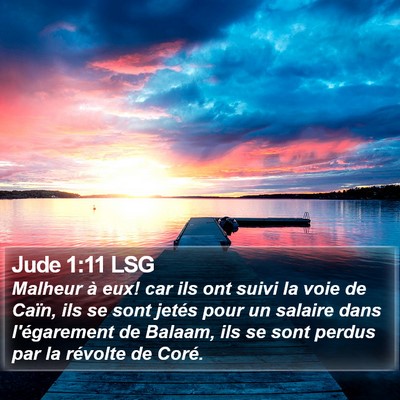 Jude 1:11 LSG Bible Verse Image