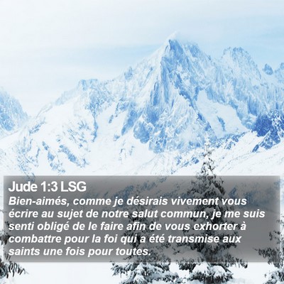 Jude 1:3 LSG Bible Verse Image