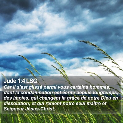 Jude 1:4 LSG Bible Verse Image