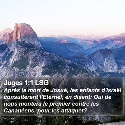 Juges 1:1 LSG Bible Verse Image