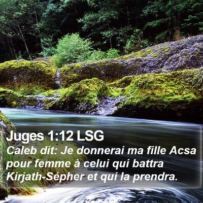 Juges 1:12 LSG Bible Verse Image