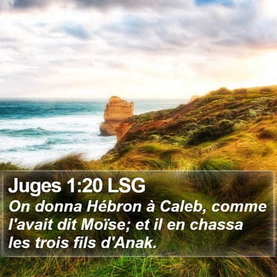 Juges 1:20 LSG Bible Verse Image