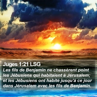 Juges 1:21 LSG Bible Verse Image