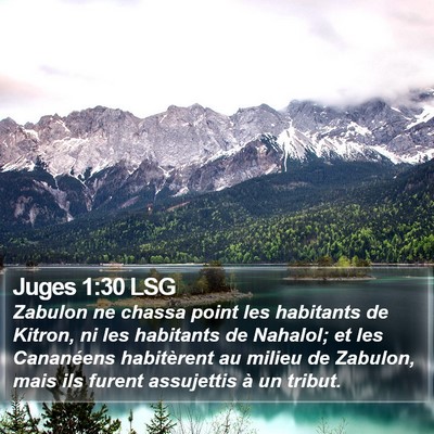 Juges 1:30 LSG Bible Verse Image