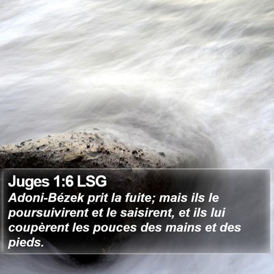 Juges 1:6 LSG Bible Verse Image
