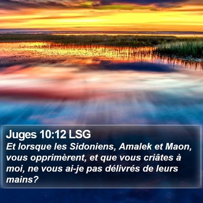 Juges 10:12 LSG Bible Verse Image