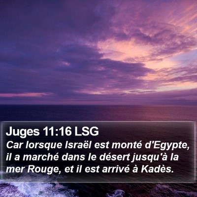 Juges 11:16 LSG Bible Verse Image