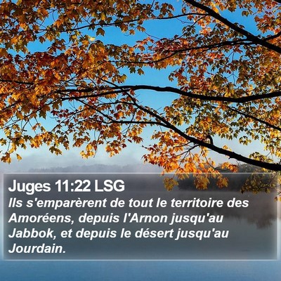 Juges 11:22 LSG Bible Verse Image