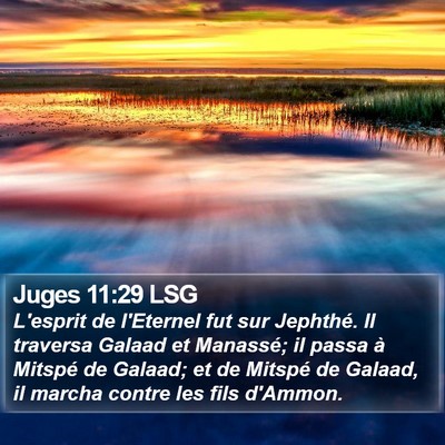 Juges 11:29 LSG Bible Verse Image
