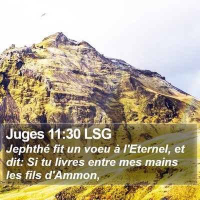 Juges 11:30 LSG Bible Verse Image