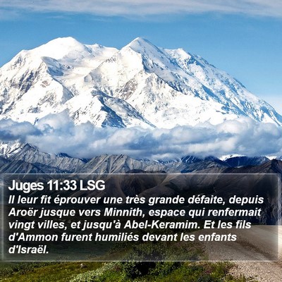Juges 11:33 LSG Bible Verse Image