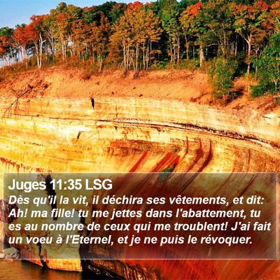 Juges 11:35 LSG Bible Verse Image