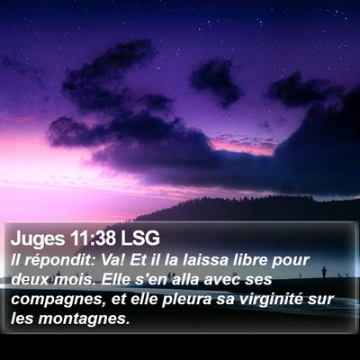 Juges 11:38 LSG Bible Verse Image