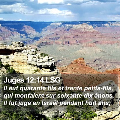 Juges 12:14 LSG Bible Verse Image