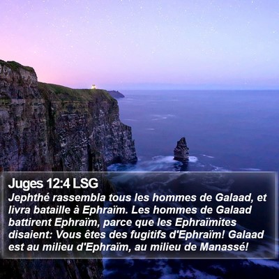 Juges 12:4 LSG Bible Verse Image