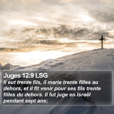 Juges 12:9 LSG Bible Verse Image