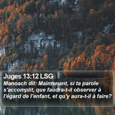 Juges 13:12 LSG Bible Verse Image